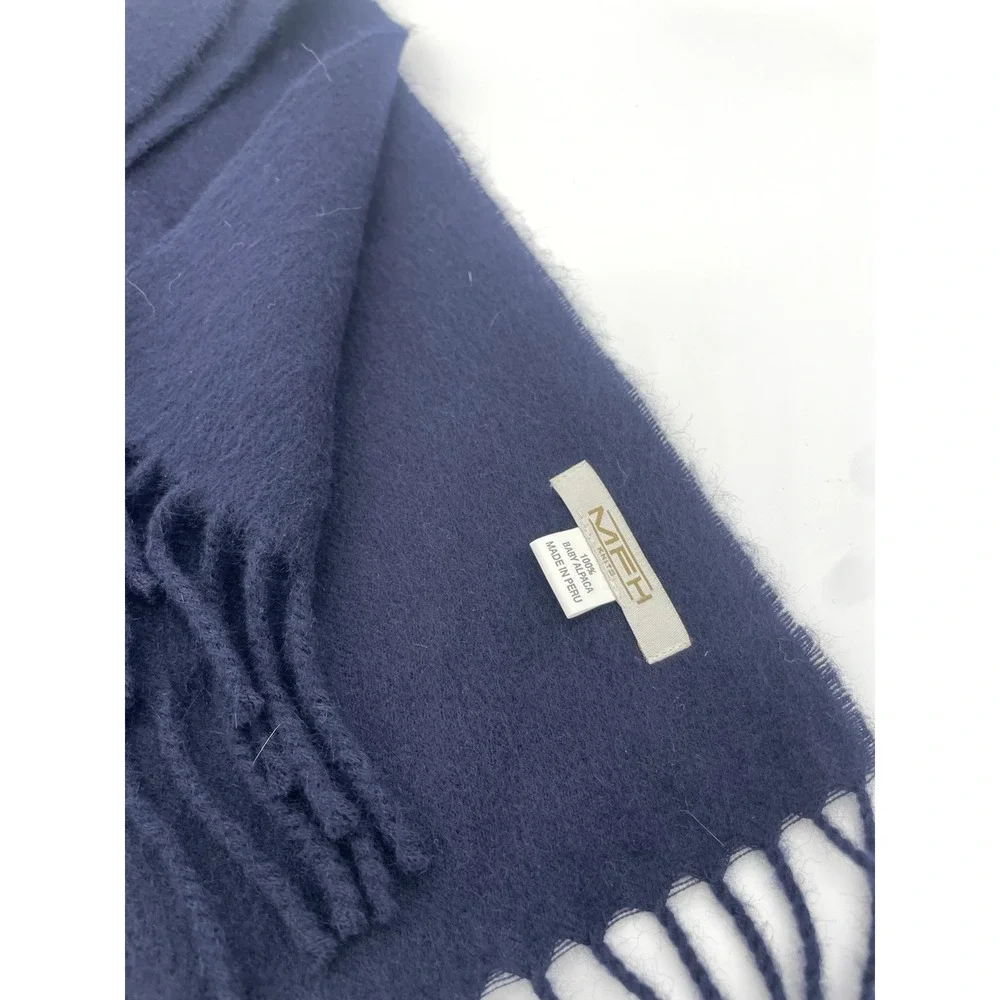 MFH Knits Alpaca Mens Scarf Blue SOFT  58